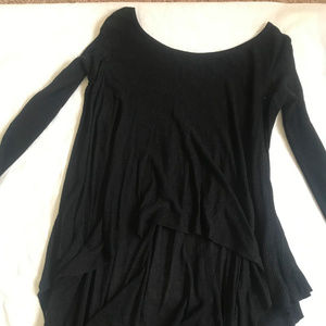 black lululemon asymetrical sweater